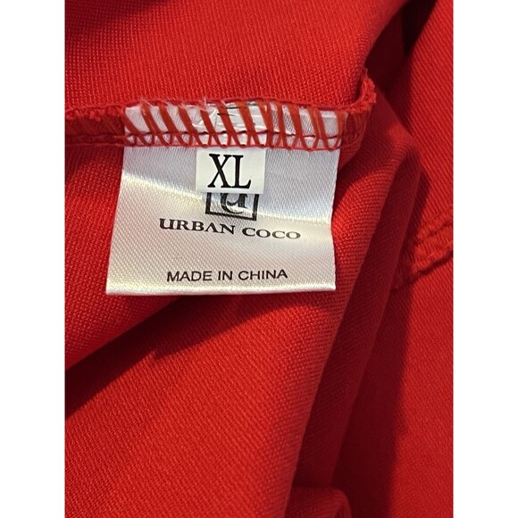 Urban Coco Women's Red Stretch Pull-On Pencil Skirt - Size XL - NWT - Picture 8 of 12